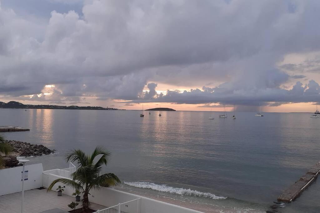 Superbe Studio Dolce Vita Vue Mer Plage Piscine Marigot  Eksteriør billede